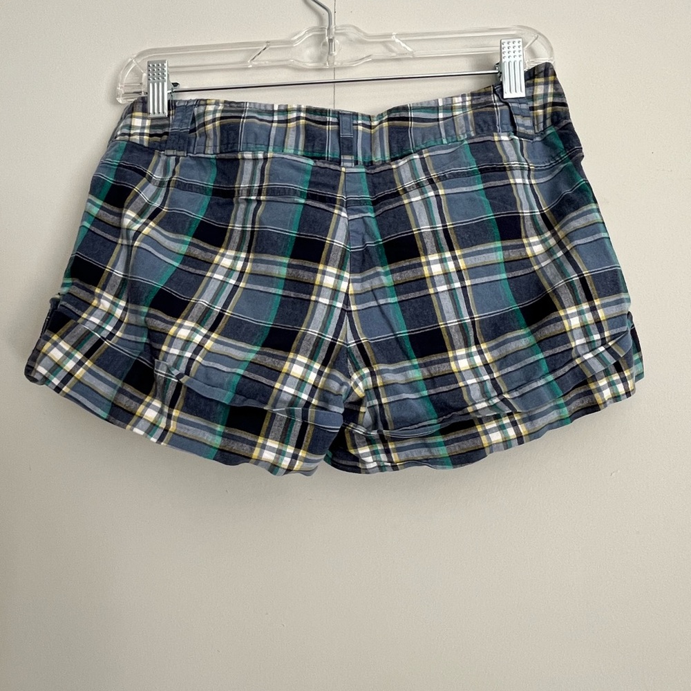 Tracy Evans Checkered Women's Shorts in Blue and Green
